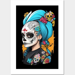 Sugar Skull Girl Posters and Art